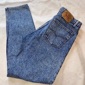 Vintage Levis Jeans Mens 34x32 Acid Wash 550 Tapered Leg Denim Made in USA 90s
